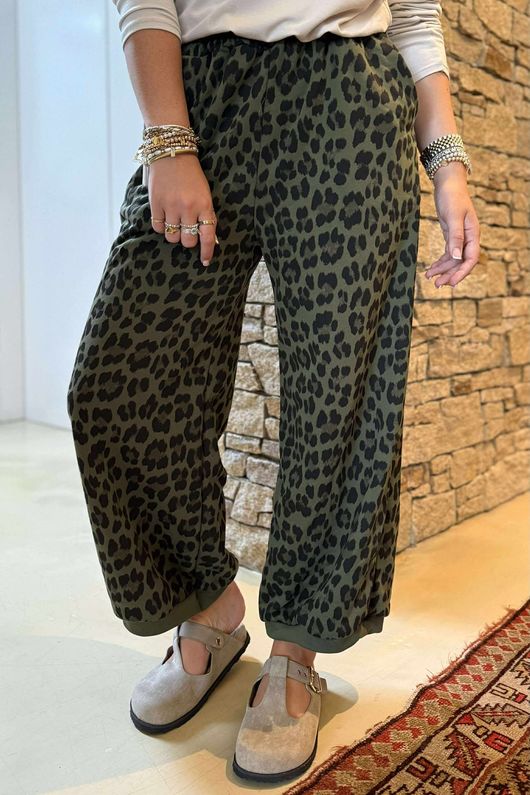 The Scamp Leopard Demi Bloom Pant Olive /5 =